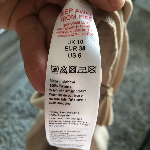 Dorthy Perkins Palazzo Pants Trousers wide leg camel tan medium US 6 - Picture 10 of 11